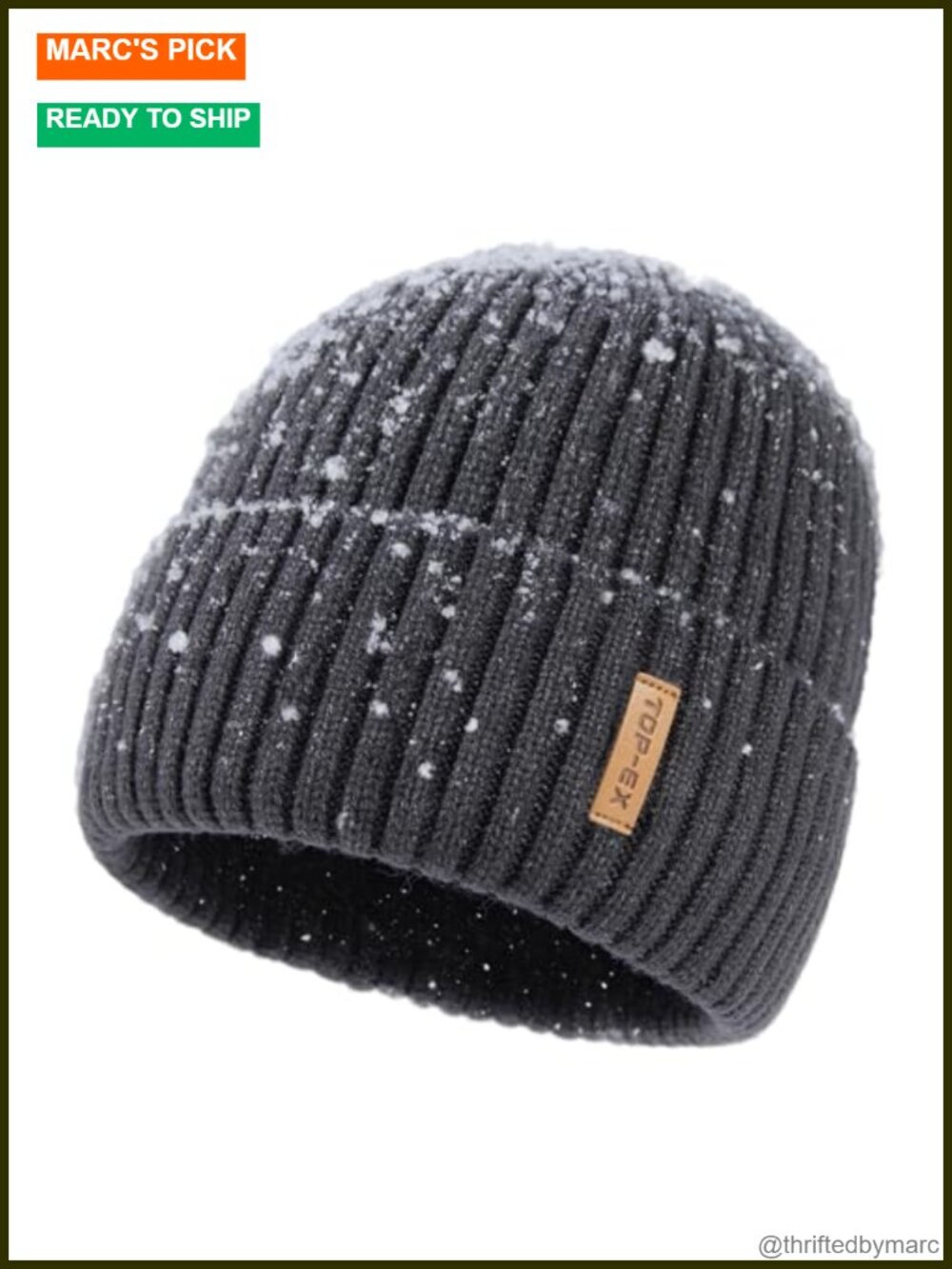 Waterproof Fleece-Lined Winter Beanie Watch Skull Cap Thermal Adult